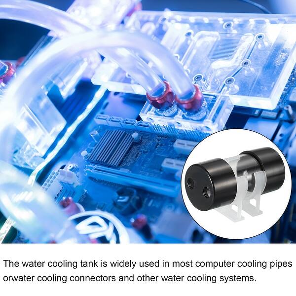 Cylindrical Water Cooling Tank G1/4" D50mm L100mm with Acrylic and POM
